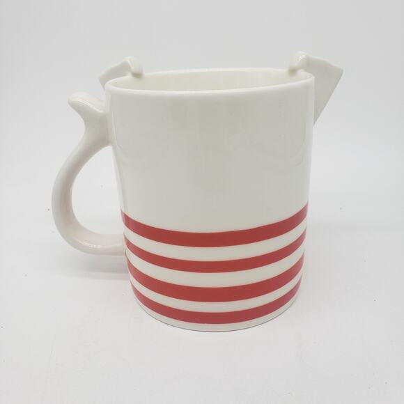 Parker Lane Figural Red Stripe Dog Coffee Cup Mug w/ Ears & Tail ~ 16 Oz ~ NEW - Picture 4 of 7